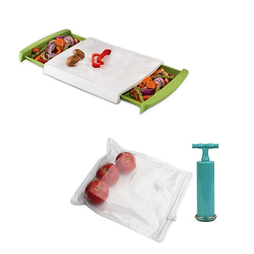 Cutting Board - Chop Clear & Food Bag COMBO