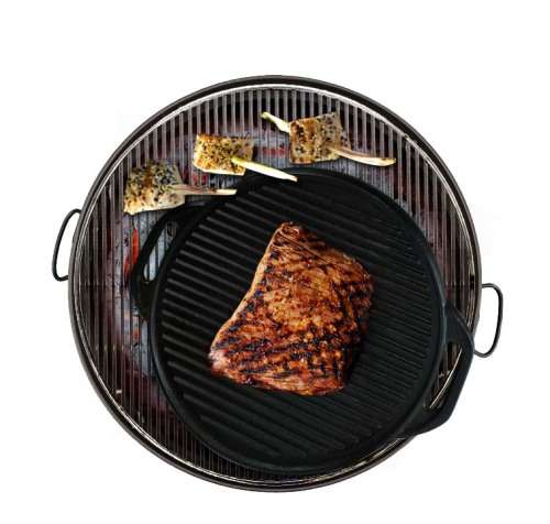 Fine Living Cast Iron BBQ Grill Tray - Round