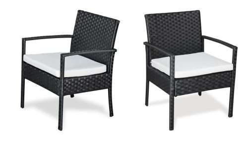 Rattan Miami  - 4pc 2Tone Black - New