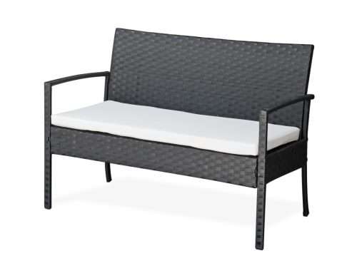 Rattan Miami  - 4pc 2Tone Black - New