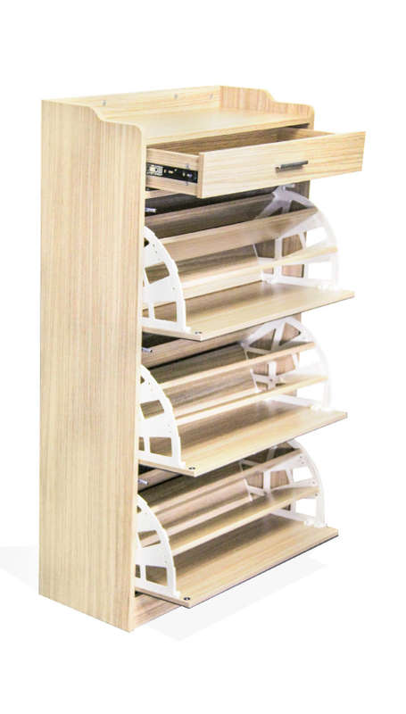 Fine Living Mirror Shoe Cabinet