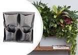 Wall Planter 4 Pocket Grey