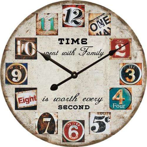 Wall Clock - Family Design - White
