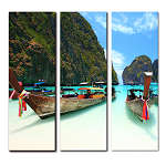 Canvas 'Lagoon'  30x90x2.5cm - Setx3