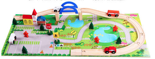 Train - Wooden Rail Overpass 40 pcs