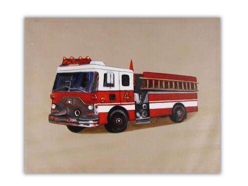Canvas 'Fire Hydrant' 40x50x1.8cm -Set x 1