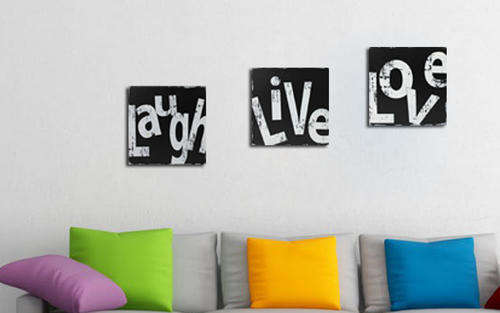 Live Love Laugh - 3 pcs Small