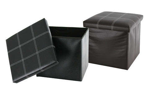 Ottoman - Black Stitched