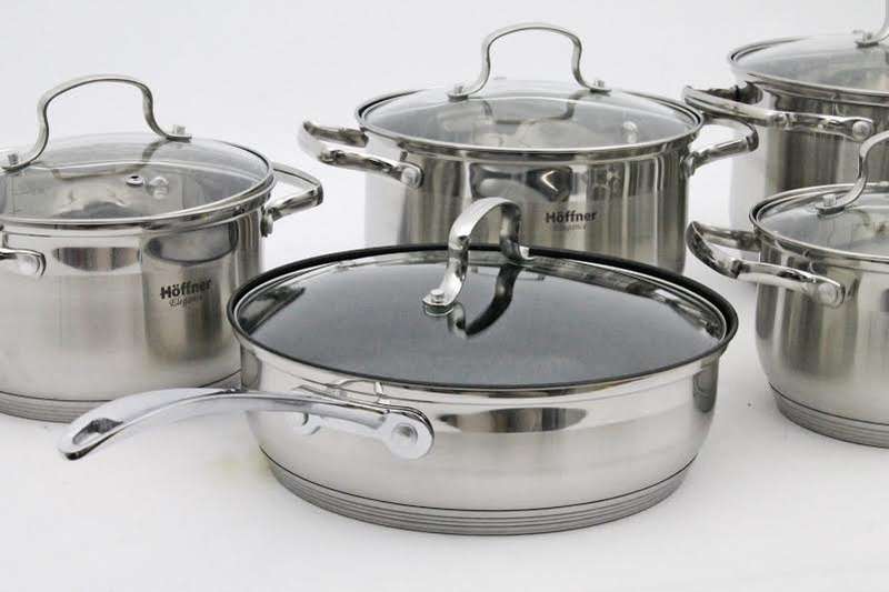 12pc Stainless steel Cookware Set  5 Layer Base