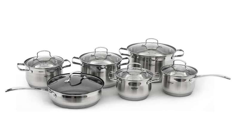 12pc Stainless steel Cookware Set  5 Layer Base