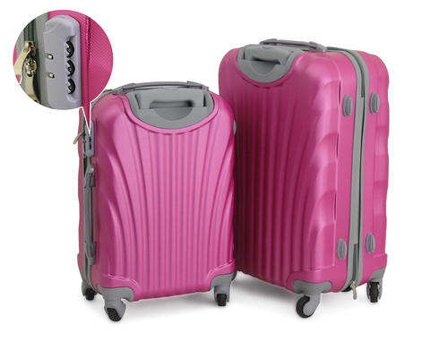 2 pce Poly Carbon Trolley luggage set