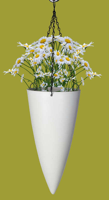 Ceramic Planter Matt Wht - Med