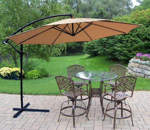 Cantilever Umbrella - Grey/ Khaki