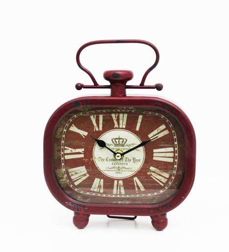 Clock Square Red Crown