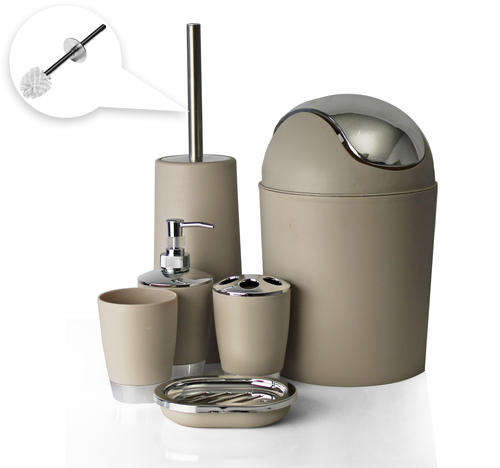 Bathroom Set 6 pcs Grey