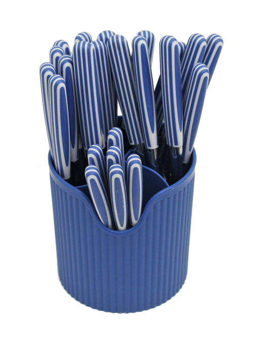 Cutlery in a Stand - Blue