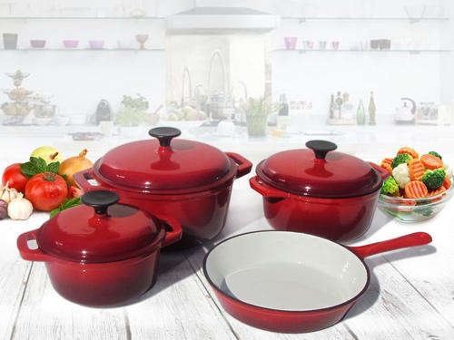 Cast Iron Cookware - Red