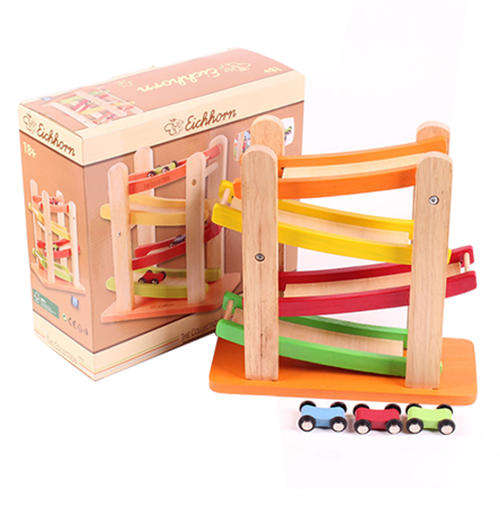 Toy - Wooden Minature Speeding Cars Stra