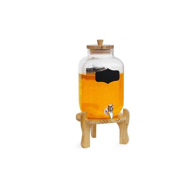 Bev Dispenser - Wooden with stand 5L
