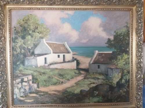 JOHAN ENGELA- OIL ON BOARD, SEASCAPE 75 X 65