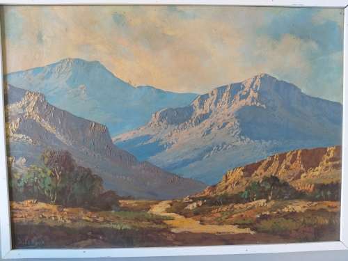 Landscape Oil painting signed D. Le Roux