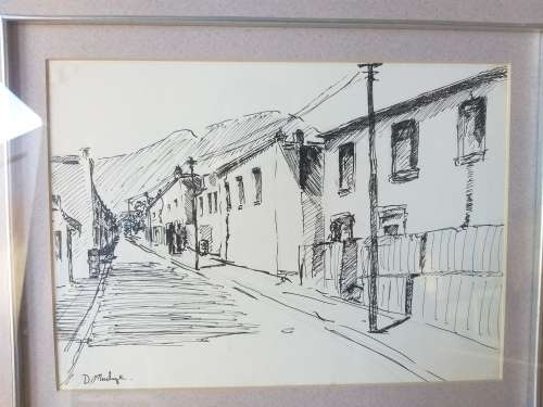 Don Madge- Pen sketch District six scene