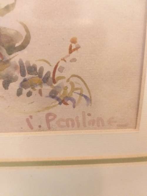 Constance Penstone (1865-1928) Seascape watercolor