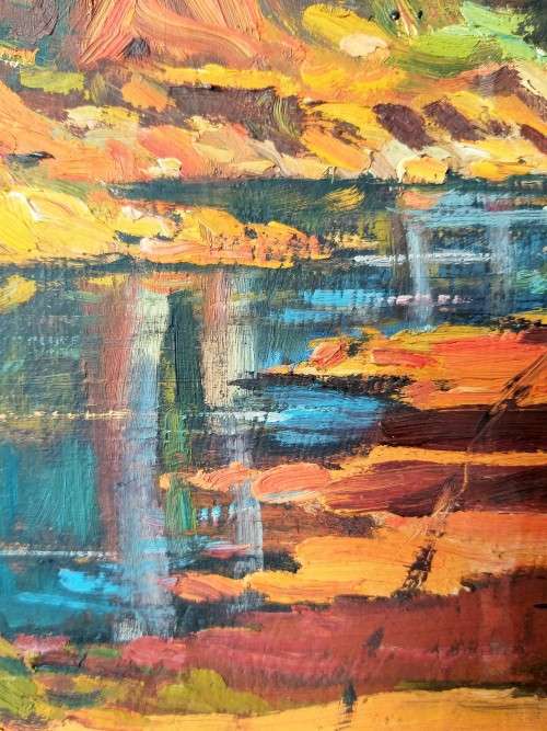 Two Beautiful landscape oil paintings signed and dated by artist J. P van der Walt
