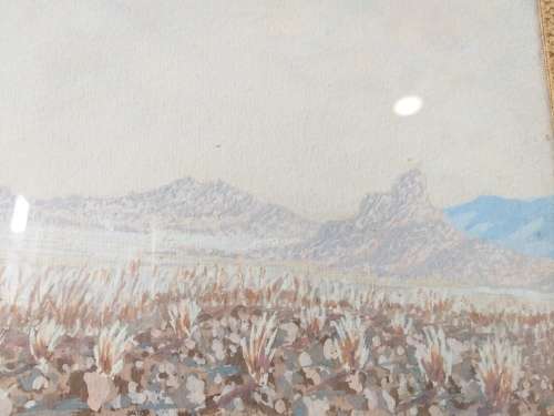 Namibian landscape signed Jan Spies