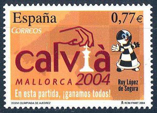 Spain. 2004. XXXVI Chess Olympiad. Calvia. Majorca