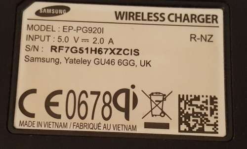 samsung model ep-pg9201 Wireless Charging Pad