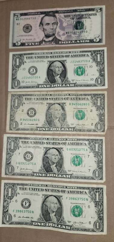 USA DOLLARS NOTES AND COINS FOR COLLECTION