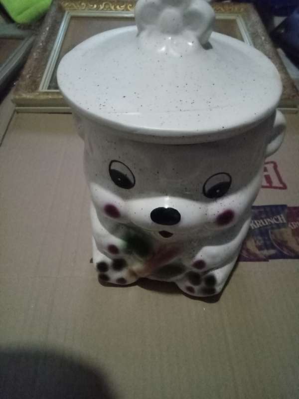 Vintage Porcelain Bear Cookie Jar