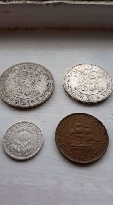 COMPLETE COLLECTION OF 1952 SA UNION COINS - CROWN TO FARTHING!