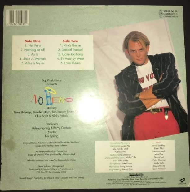Steve Hofmeyr - No Hero (LP) Vinyl Record (4th Album)