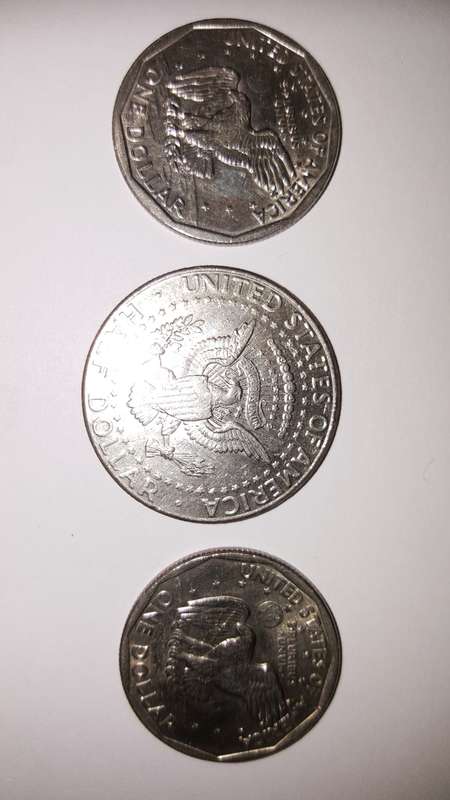 2x Dollar , 1x Half Dollar us AMERICA