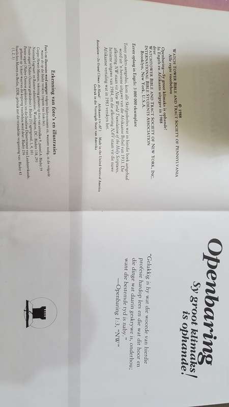 Openbaring sy groot klimaks is ophande!