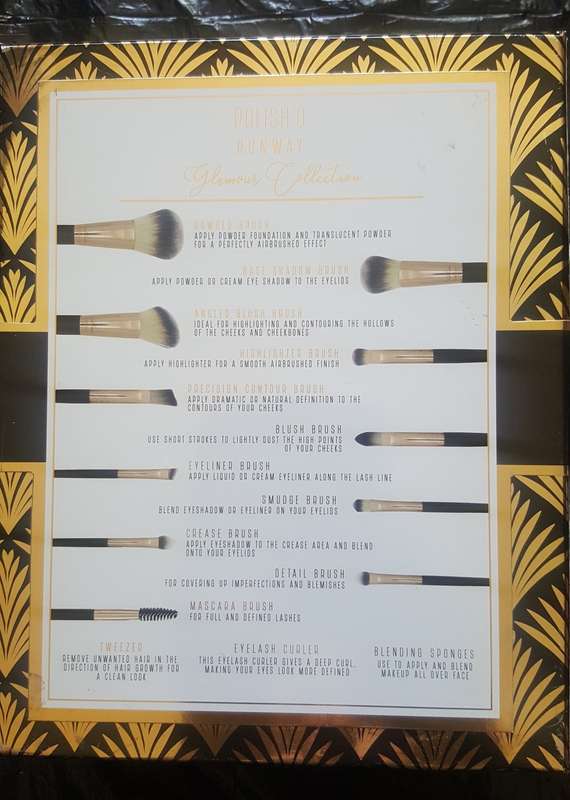 RUNWAY GLAMOUR COLLECTION SET OF 15 MAKEUP BRUSHES BLENDERS & IMPLEMENTS