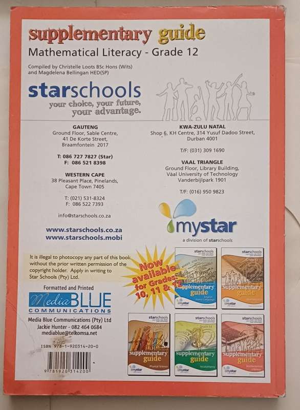 STARSCHOOLS SUPPLEMENTARY GUIDE MATHEMATICAL LITERACY GRADE 12