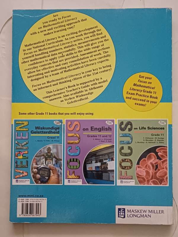 FOCUS ON MATHEMATICAL LITERACY GRADE 11