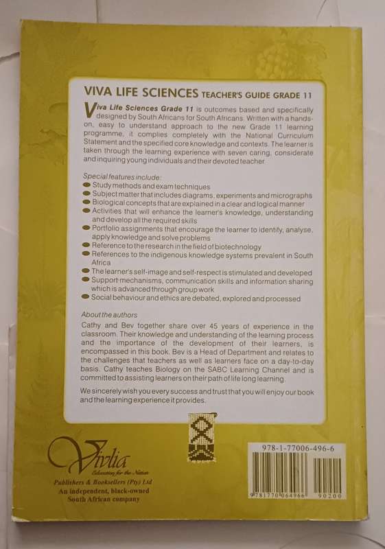 VIVA LIFE SCIENCES TEACHER'S GUIDE GRADE 11