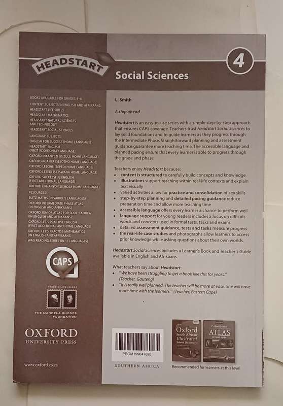 OXFORD HEADSTART SOCIAL SCIENCES TEACHER'S GUIDE GRADE 4