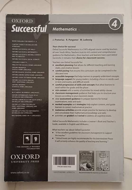 OXFORD SUCCESSFUL MATHEMATICS TEACHER'S GUIDE GRADE 4