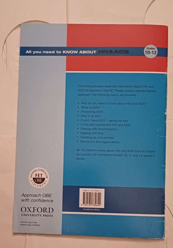 OXFORD ALL YOU NEED TO KNOW ABOUT HIV&AIDS FET GRADES 10-12