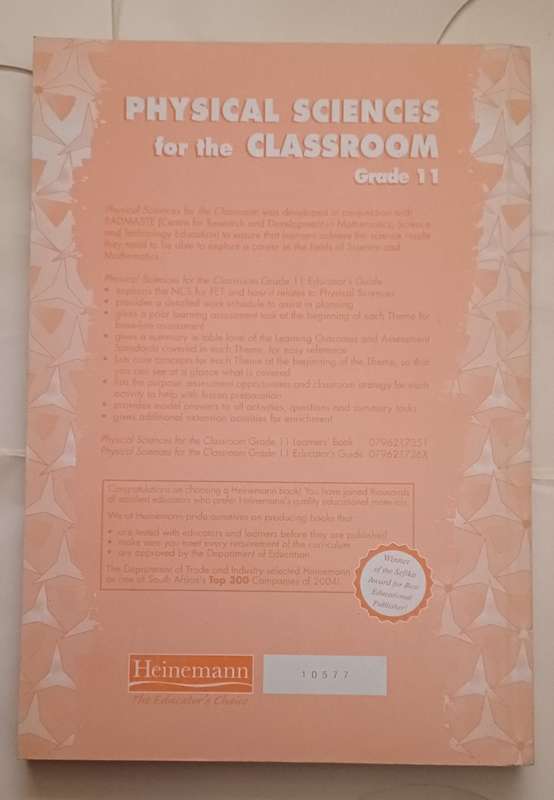 NCS PHYSICAL SCIENCES FOR THE CLASSROOM RADMASTE EDUCATOR'S GUIDE GRADE 11