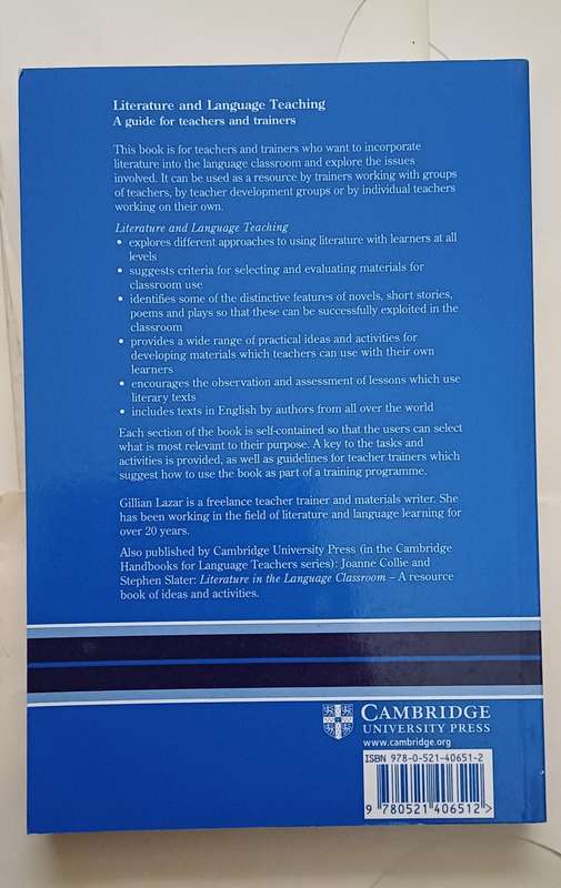 LITERATURE AND LANGUAGE TEACHING A GUIDE FOR TEACHERS AND TRAINERS