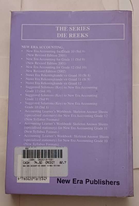 NEW ERA ACCOUNTING REVISED 2002 EDITION GRADE 12