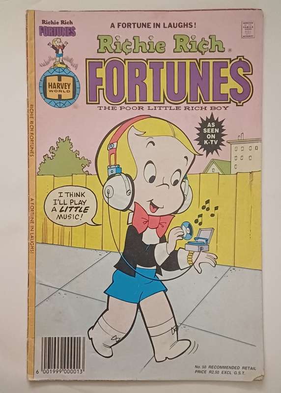 HARVEY COMICS - RICHIE RICH THE POOR LITTLE RICH BOY NO 50
