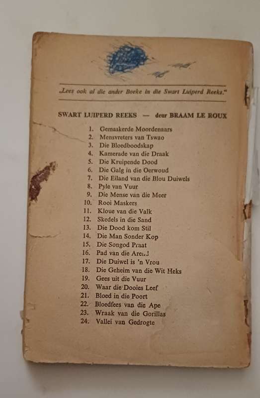 DIE SWART LUIPERD REEKS NO 25 - ROOI IS DIE WATERS