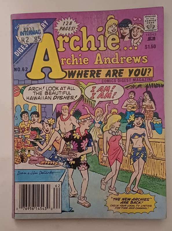 ARCHIE DIGEST LIBRARY - ARCHIE ANDREWS WHERE ARE YOU? NO 62